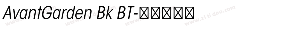 AvantGarden Bk BT字体转换